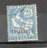 LEVANT 1pi S 25c Bleu 1902-20 N°17 - Usados