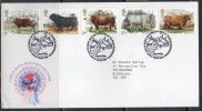 Grande-Bretagne - FDC - 1984 - Vaches - 1981-1990 Em. Décimales