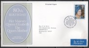 Grande-Bretagne - FDC - 1980 - 80° Anniversaire De La Reine Mère - 1971-1980 Em. Décimales