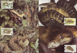 Jamaica 1984 MiNr. 591 - 94 Jamaika WWF REPTILES Jamaican Boa (Epicrates Subflavus) 4v MC 70,00 € - Serpientes