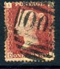 GB QV 1858-79 1d Plate 92, Corner Letters JD, Used - Usados