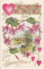 Valentine´s - Valentine - Saint-Valentin - 1910 - Flowers Fleurs - 2 Scans - Saint-Valentin