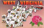 0971. Postal WEST VIRGINIA, Mapa Del Estado - Otros & Sin Clasificación