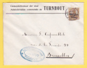 Lettre TP Germania Cachet TURNHOUT - Entete " GEMEENTEBESTUUR VAN TURNHOUT / ADMINISTRATION COMMUNALE DE " (VK) - OC1/25 Generalgouvernement 