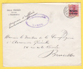 Lettre TP Germania Cachet SOMBREFFE - Censure - Entete " NOTAIRE / FEVRIER " (VK) - OC1/25 Generalgouvernement 