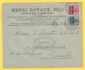 Lettre TP Germania Cachet DINANT - Censure - Entete " ROYAUX / MARBRERIES.... " (VK) - OC1/25 Generalgouvernement 