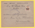 Lettre TP Germania Cachet BELOEIL - Censure - Entete " FERS - METAUX / PLUCHE " (VK) - OC1/25 Generalgouvernement 