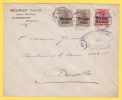 Lettre TP Germania Cachet ATH - Censure  - Entete " TISSAGE MECANIQUE / ELLEZELLES" (VK) - OC1/25 Generalgouvernement 