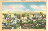 USA – United States – A View Of The Main Business District With Mount Rainier, Seattle, Washington, Postcard[P6013] - Seattle