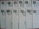 ALLEMAGNE FEDERALE . 12 POSTKARTE Avec CACHETS COMMEMORATIFS De 1959 - Covers & Documents