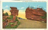 USA – United States – Balanced And Steamboat Rocks, Garden Of The Gods, Pikes Peak Region, Colorado 1920s Postcard[P6044 - Otros & Sin Clasificación