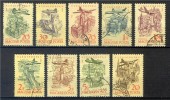 Hongrie  Poste Aérienne  1958-1959   9 Val Oblitérées - Gebraucht