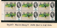 UK - Variety  SG 651 - Row 12 Stamp 2  White Flaw In H Of 20th  - MLH - Variétés, Erreurs & Curiosités