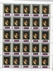 Qiwain 1967 Sheet  Of 25 Stamps  MNH Art Self Portrait Rembrandt CV 35 Euro - Rembrandt