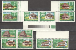 Rumänien; 1989; Michel 4524/9 **; Arhitektur; Doppelt - Unused Stamps