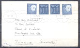 SUEDE  LOT De 3 Lettres Annees 1965 1966 1967  Pour  62  BOULOGNE Sur MER   Affranchissements Composes - Briefe U. Dokumente