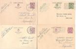 Entiers Postaux - Oblitération Verviers Aubel Dison - Lot De 4 Pièces - Cartes Postales 1934-1951