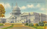 USA – United States – Capitol, Washington DC, 1944 Used Linen Postcard [P6095] - Washington DC