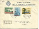 SAN MARINO 1958 FIERA DI MILANO SERIE COMPLETA  RACCOMANDATA - Storia Postale