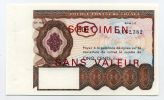 FRANCE - SPECIMEN DE CHEQUE POSTAL DE VOYAGE DE 500F - SUP - Specimen