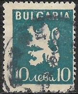 BULGARIA 1945 Lion Rampant - 10l Blue  FU - Usati