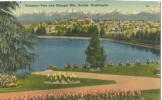 USA – United States – Volunteer Park And Olympic Mts. Seattle Washington, Unused Linen Postcard [P6166] - Seattle