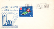 Romania 1980 Special Cover With Flamme Hockey,Olympic Games Lake Placid. - Winter 1980: Lake Placid