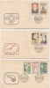 TCHECOSLOVAQUIE - 1968 3 FIRST DAY COVERS - UNESCO Complete Set Yvert # 1679/1685 (back With Signs Of Glue) - FDC