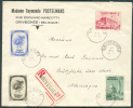 N°484/5-490-493 - Affr. Combiné Prince ALbert Et Expo De L´Eau à Liège Obl. Sc GRIVEGNEE S/L. Recommandée Du 17-XII-1938 - Cartas & Documentos