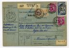 FRANCE - COLIS POSTAUX ALSACE-LORRAINE - DIVERS TP DONT N° 123 PERFORÉ - TB - Storia Postale