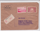 MONACO - 1949 - YVERT N° PA16 + 312 Sur ENVELOPPE RECOMMANDEE Pour BELLEGARDE (AIN) - Storia Postale