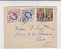 MONACO - 1956 - YVERT N° 445+446+411X2 Sur ENVELOPPE Pour PARIS - Postmarks