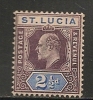 ST. LUCIA  - 1904 Yvert # 49 - MLH - Expert Cancel At Back - Ste Lucie (...-1978)