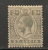 ST. LUCIA  - 1913 Yvert # 68 - MLH - Expert Cancel At Back - St.Lucia (...-1978)