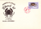 Crab,Cancer 1967 Very Rare Cover Stamps Obliteration Concordante Constanta - Romania. - Crustacés