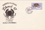 Crab,Cancer 1967 Very Rare Cover Stamps Obliteration Concordante Constanta - Romania. - Schalentiere