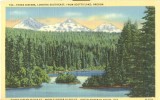 USA – United States – Three Sisters, Looking Southeast, From Scotts Lake, Oregon, Unused Linen Postcard [P6180] - Otros & Sin Clasificación