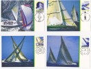 1987  America Cup Set Of 4 - Cartes-Maximum (CM)