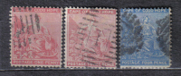 AP933 - CAPE OF GOOD HOPE , 3 Valori Fil CC (yvert N. 20B/20D) - Cap De Bonne Espérance (1853-1904)