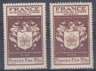 FRANCE VARIETE  N° YVERT  668  JOURNEE DU TIMBRE  NEUFS LUXES - Unused Stamps