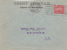 Perforés,Perfin,Perfins 1927 Covers CREDIT LYONNAIS Agence De Montpellier Paten France . - Perforés