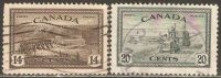 Canada 1946 Mi# 237-238 Used - Hydroelectric Station / Combine - Used Stamps