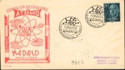 1958  Espagne Atomo  Energie Nucléaire Energia Nucleare Nuclear Energy Sur Lettre - Atome