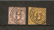 Anciens états D Allemagne Tour Et Taxis états Du Sud 1852 N 34 Et 35  Avec Charniere - Used