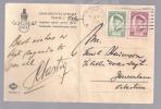 PALESTINE  MANDATE 1935  POSTCARD FROM CZECH  TO JERUSALEM - Palestina