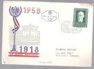 AUSTRIA 1958 CACHET FDC TO ISRAEL - Lettres & Documents