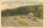 USA – Newfound Gap Parking Area And Laura Rockefeller Memorial, Great Smoky Mountains, Unused Linen Postcard [P6201] - USA Nationalparks