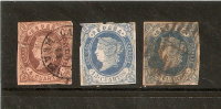 ESPAGNE Royaume D Isabelle2 1862  N°54petite Dechirure Haut A Gauche +n55 Neuf Sans Gomme Avec Charniere - Used Stamps