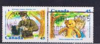 RB 772 - 1996 Canada - 45c Se-Tenant Pair Winnie The Pooh - Fine Used Stamps - SG 1701/2 - Usados