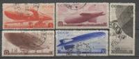 RUSSIA (USSR) -(CP3407)-YEAR 1934-(Michel 483/487)-Airships- Used - Nuevos